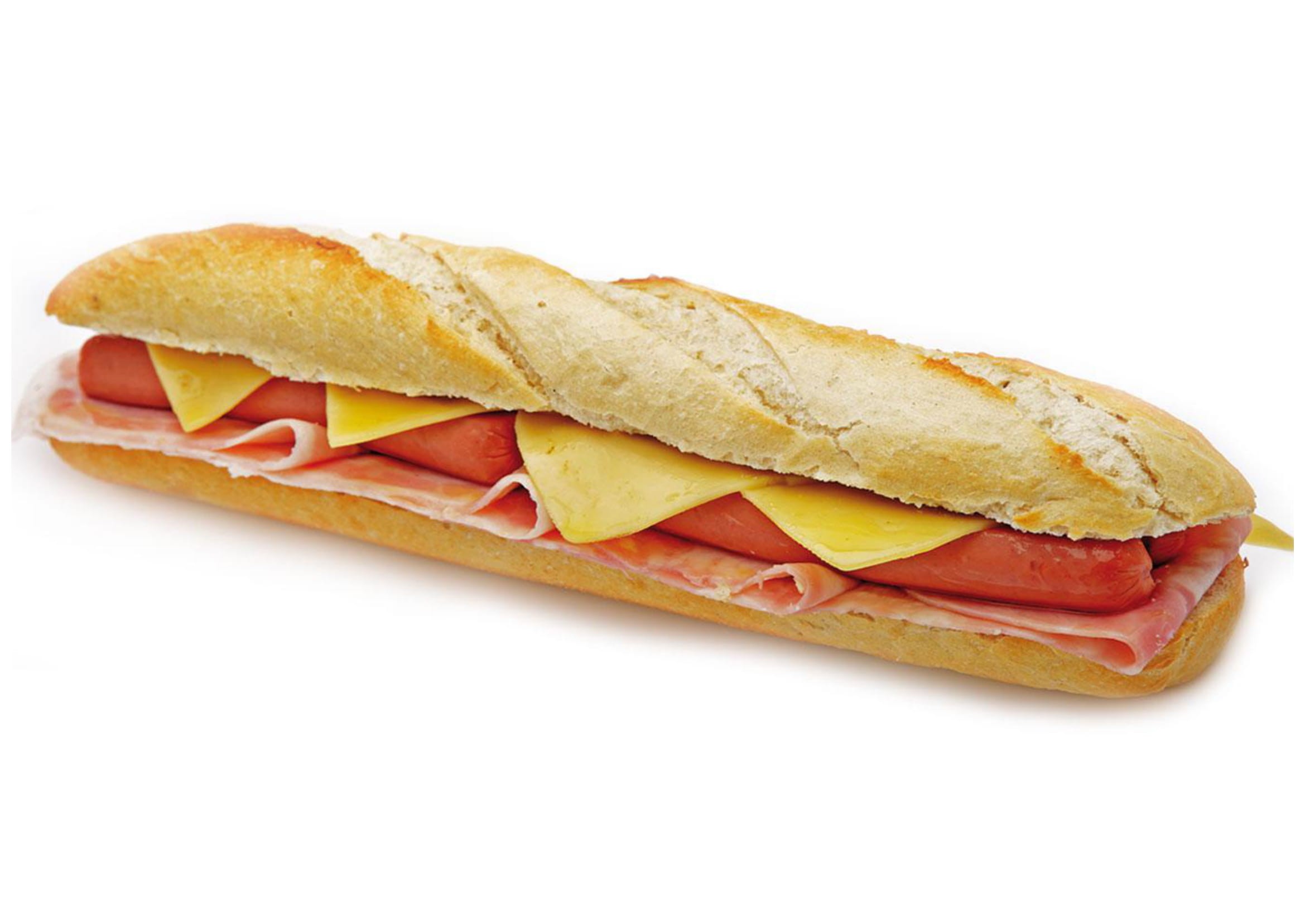 BIG BAGUETTE SALCHICHA Y BACON 6X1
