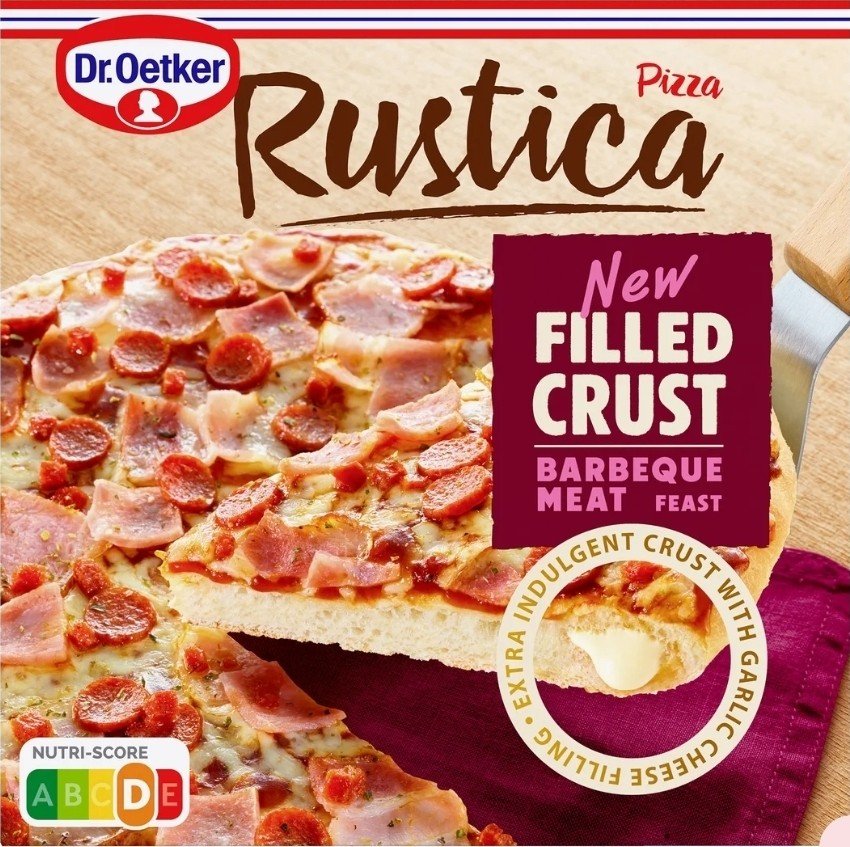 PIZZA RUSTICA RELLENO  BBQ  MEAT FEAST 5UND OETKER