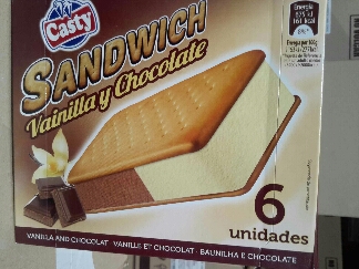SANDWICH VAINILLA/CHOCO "CASTY"6X6UND