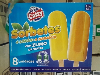 SORBETES 4LIMON + 4NARANJA "CASTY" 5X8UND