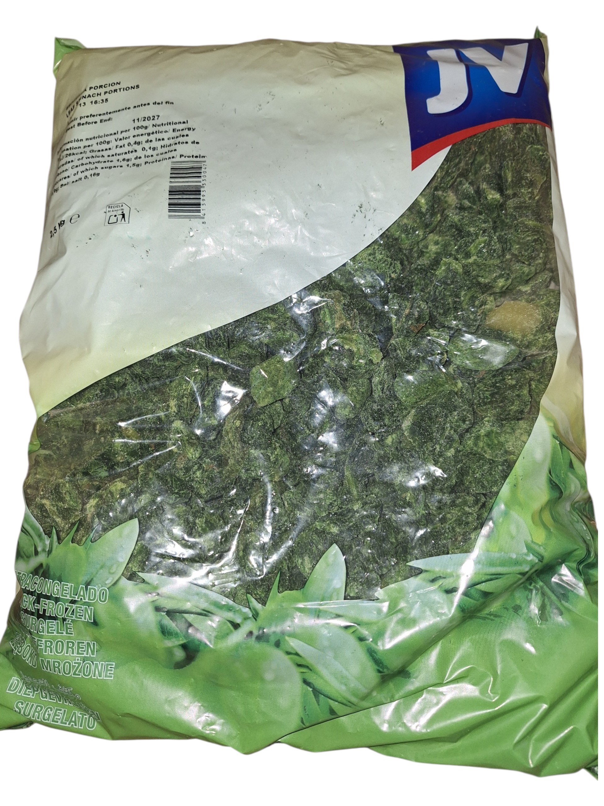 ESPINACA PORCION JV 4X2.5KG
