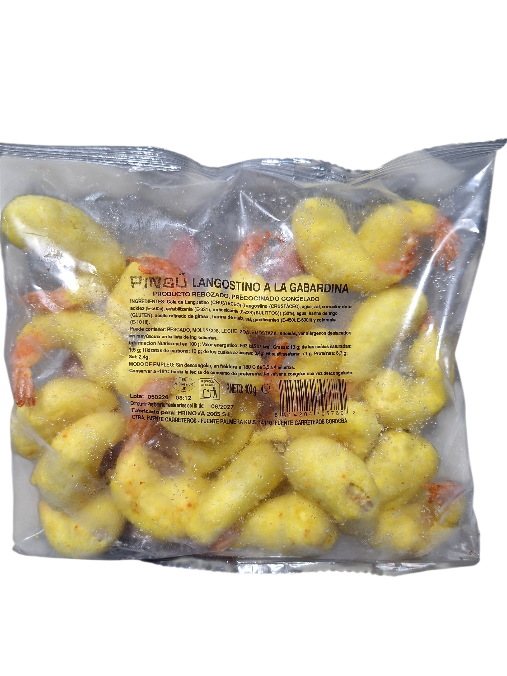 LANGOSTINO GABARDINA PNG 12X400GR
