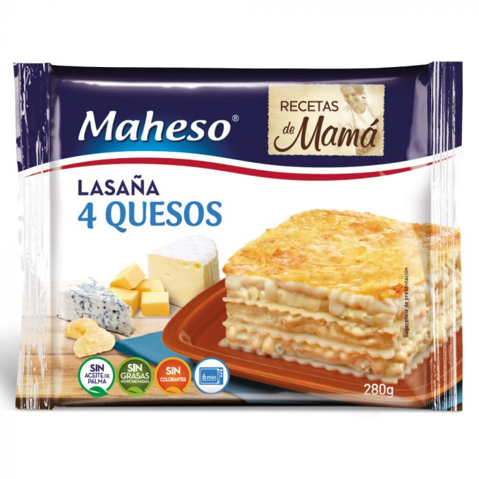 LASAÑA 4 QUESOS C/BECH. MAHESO 15X280GR *.