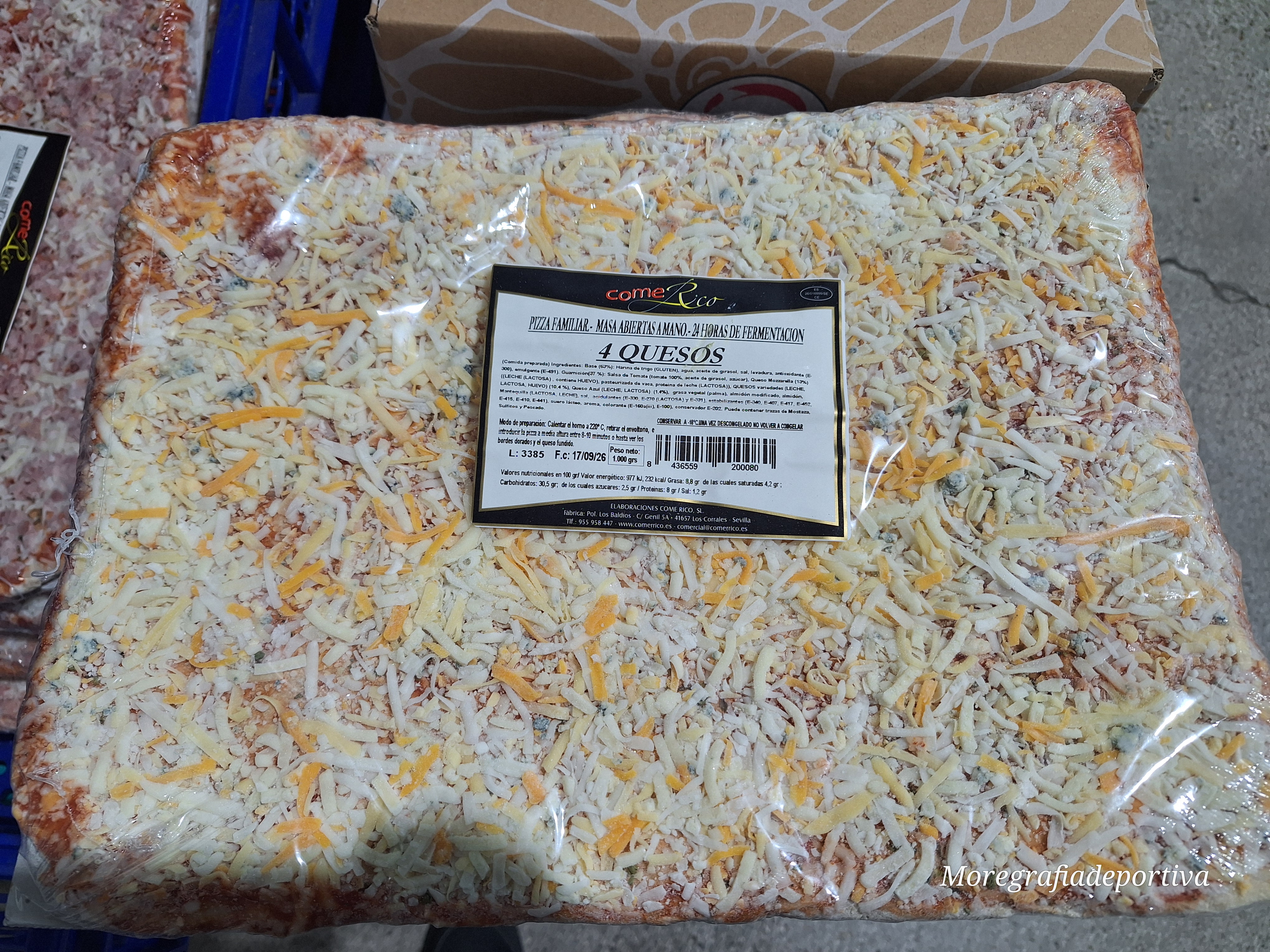 PIZZA FAMILIAR 30X40 4 QUESOS CR 7X1KG