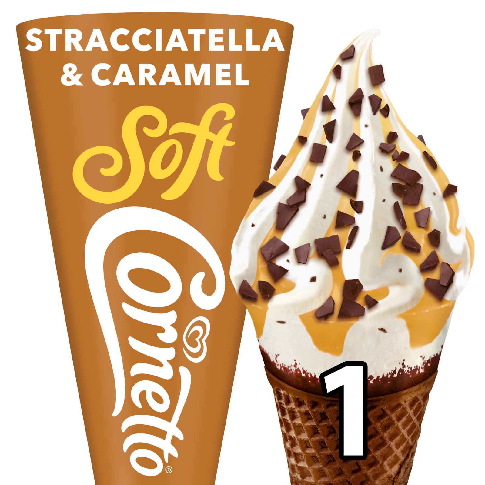 CORNETTO FRIGO SOFT STRACCIATELLA & CARAMELO 24UND