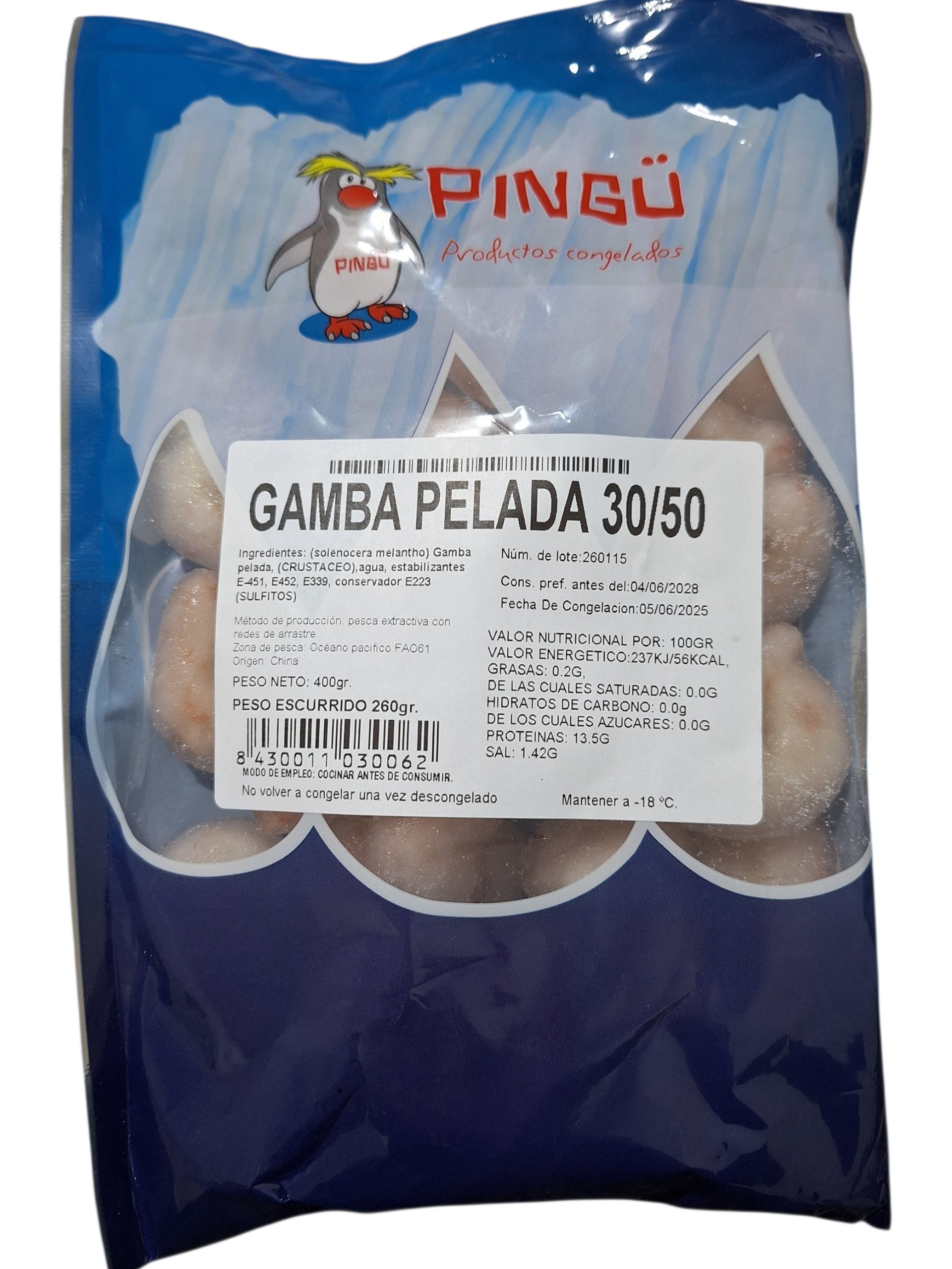 GAMBA PELADA "PNG" 10X400GR