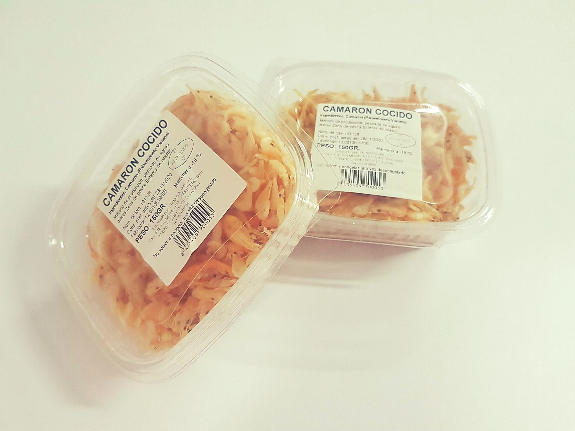 CAMARON COCIDO "PNG" 20X150G