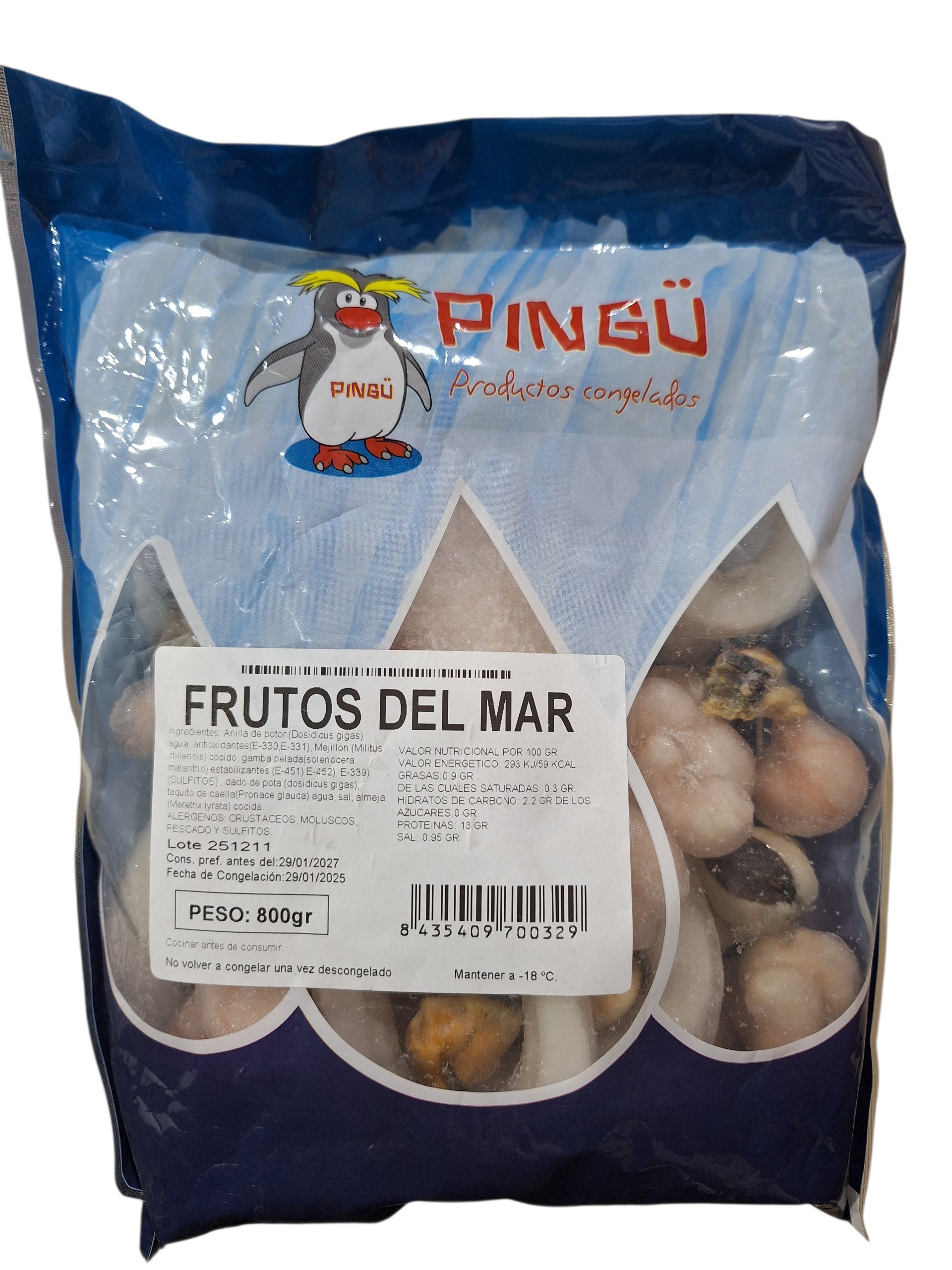 FRUTOS DEL MAR PNGÜ 6X800GR