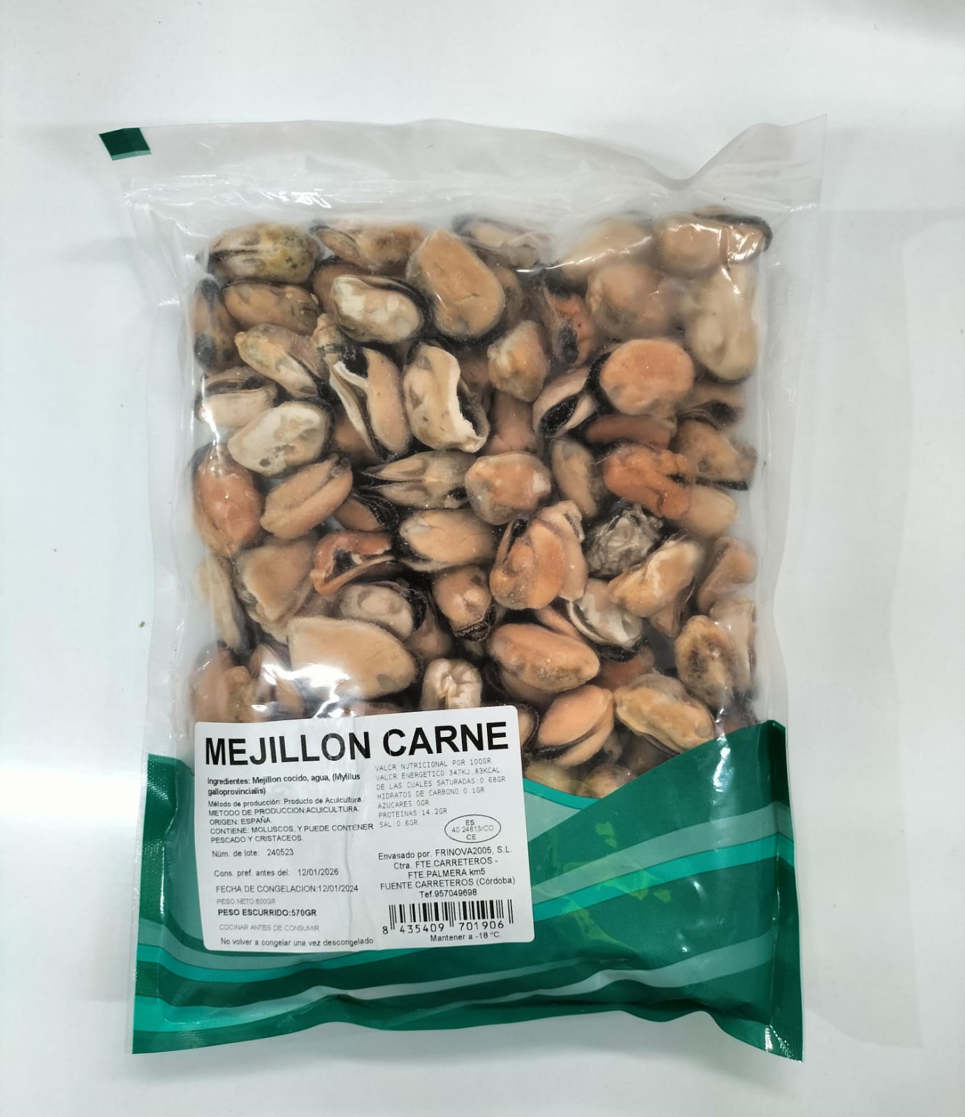 MEJILLON CARNE "PNG" 8X600GR